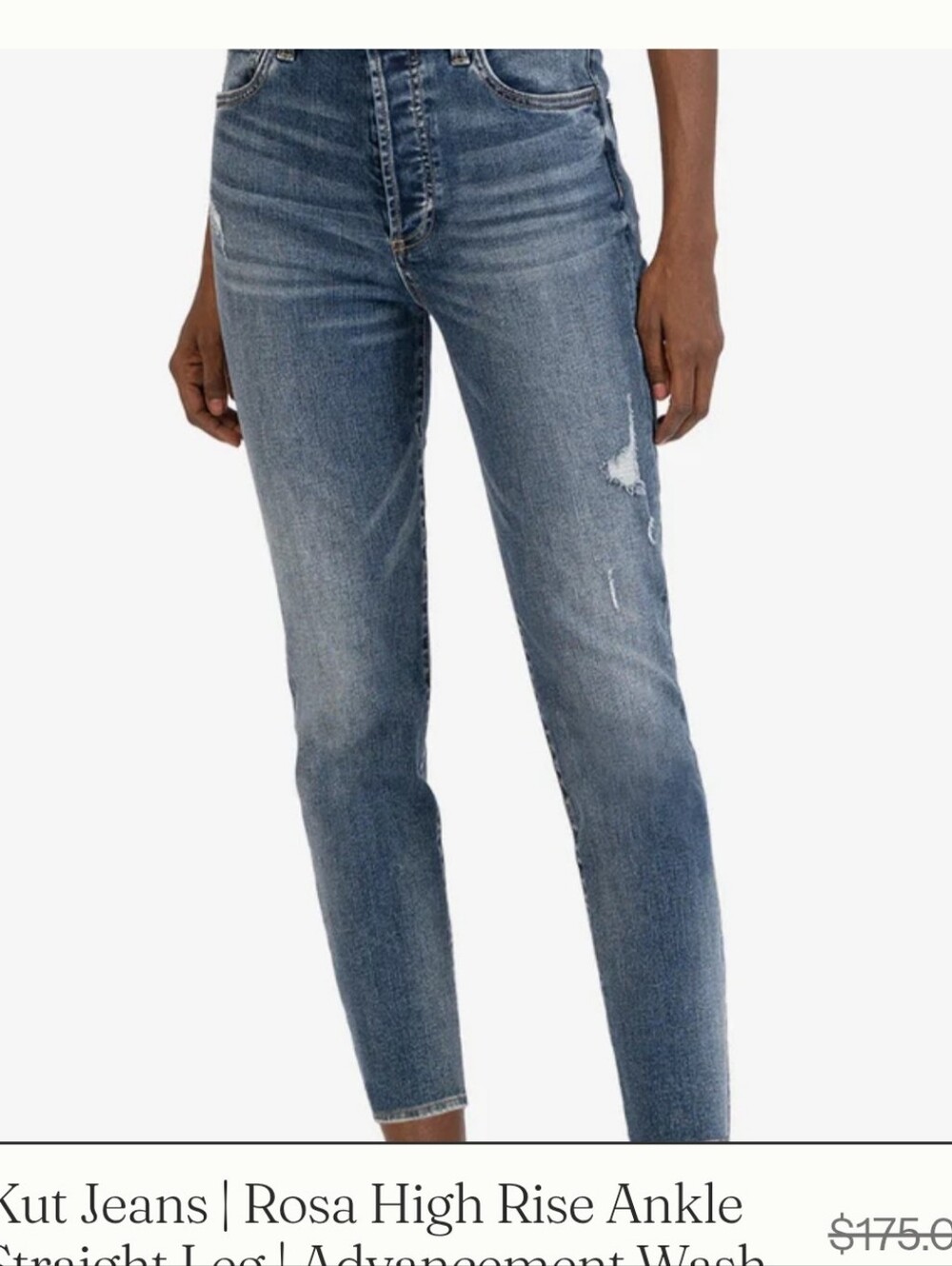 Kut from the Kloth Rosa Ankle Vintage Straight, Size 12